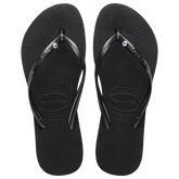 Women's Slim Crystal Flip Flops