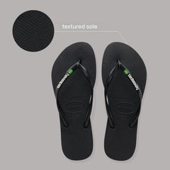 Havaianas - Slim Brasil Logo, Bequeme, Robuste und Leichte Badelatschen für Frauen, Hommage an Brasilien, Flagge auf Riemen und Sohlen