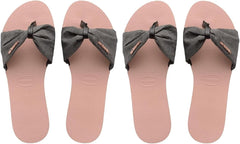 Havaianas You St. Tropez Shine Flip-Flop Ballet Rose 37/38 Brazil (US Men's 5/6, Women's 7/8) M, Pack Of 2