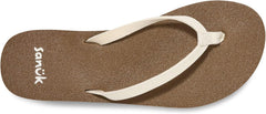 Sanuk Yoga Joy Womens Flip Flops | Yoga Mat Footbed | Sandals for Women | Womens Yoga Sandals | Women's Beach Sandals