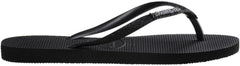 Havaianas Slim Glitter II Women's Slim Design Shiny Finish Summr Sandals (Black Black, EU 39/40), black, 39/40 EU