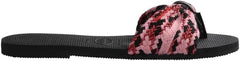 Havaianas Women's You St. Tropez Mesh Sandals - Elegant, Comfortable, and Durable Flip Flops with Woven Mesh Straps, Ideal for Beach, Casual, and Everyday Wear, Includes Velvet Pouch, 9-10, Black