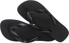 Havaianas Men's Top Flip Flop Sandal, Black, 8 M US