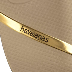 Havaianas Women's You Metallic Flip Flop - Metallic Summer Sandals for Women - GOLDEN SAND, 11/12W - 9/10M