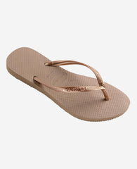 Havaianas Slim Women's Slippers, Rose Gold,7/8 US Women