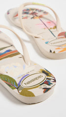 Havaianas Women Slim Animal Floral Fusion Flip Flops - Spring and Summer Pool Sandals for Women