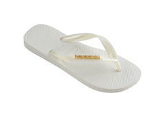 Women's Top Logo Metallic Flip Flops