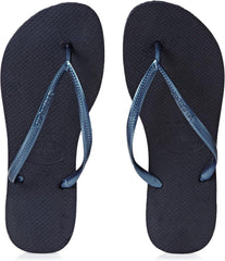 Havaianas Women's Slim Flip Flop,Navy Blue,35/36 BR/5-6 M US