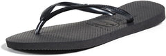 Havaianas Women's Slim Flip Flop Sandal, Black, 5-6
