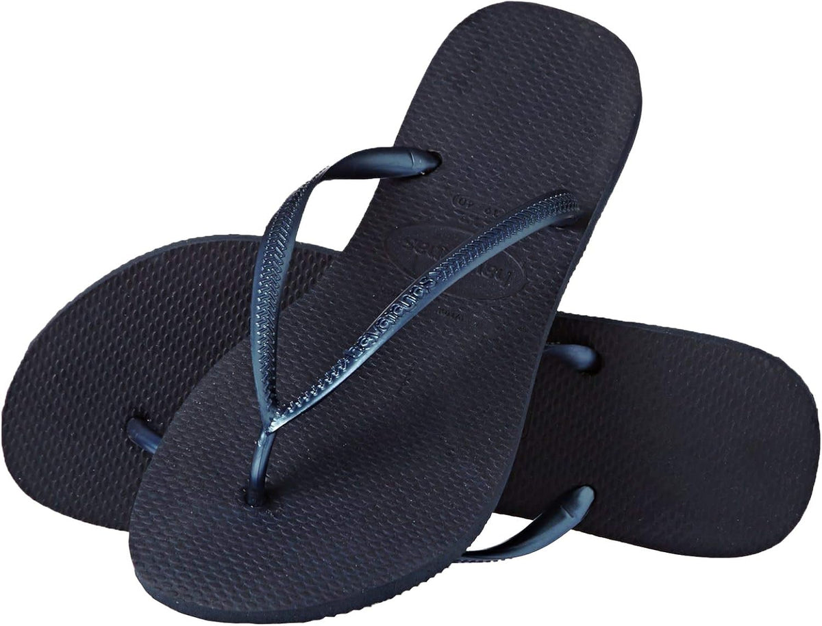 Havaianas Women's Slim Flip Flop,Navy Blue,35/36 BR/5-6 M US