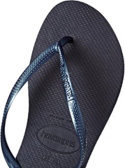 Havaianas Women's Slim Flip Flop,Navy Blue,35/36 BR/5-6 M US
